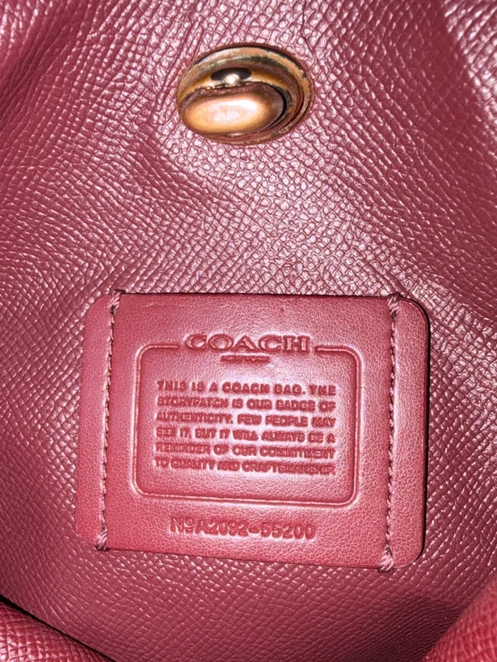 Coach Pebbled Leather Shoulder Bag with Crossbody strap